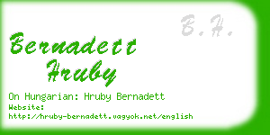 bernadett hruby business card